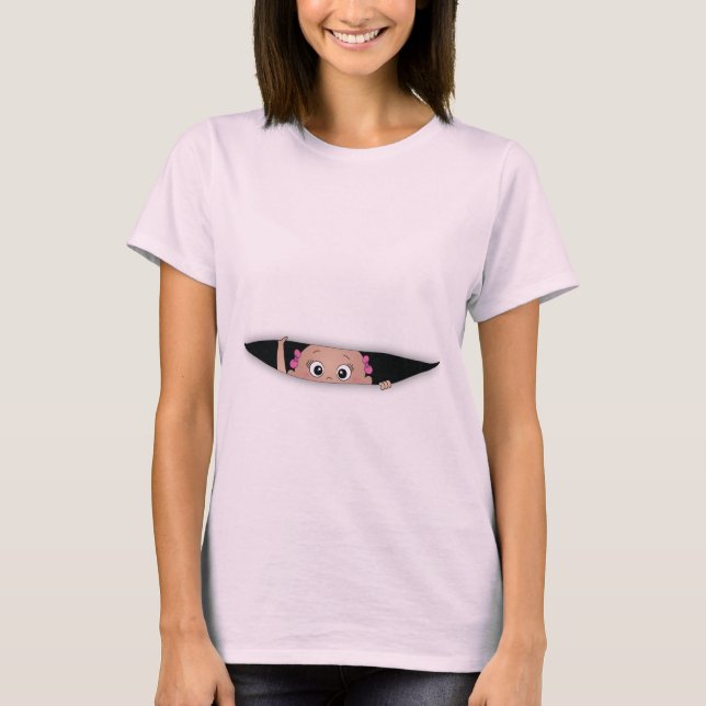 Niña en el top de la maternidad de la manera (Anverso)