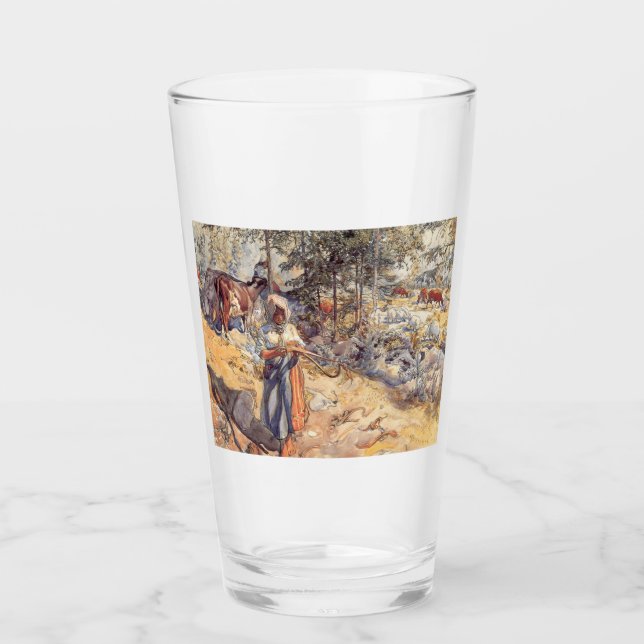 Niña en la pradera (niño con animales de granja) (Anverso)