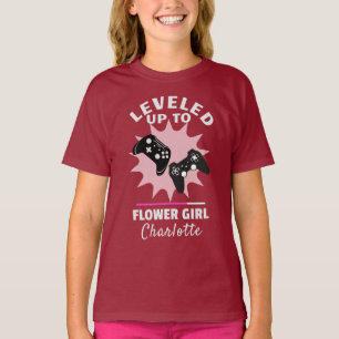 Niña Flor Levantada Camiseta Graciosa De Gamer