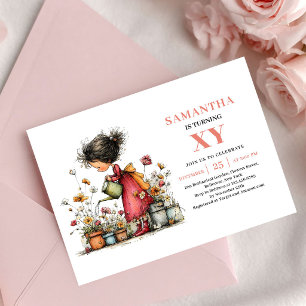 Niña Hada del Sol Invitación de Cumpleaños Rosa So