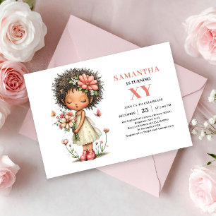 Niña Hada Encantadora Invitación de Cumpleaños Mág