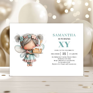 Niña Hada Encantadora Invitación Mágica Fantasía p