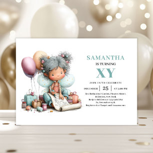 Niña Hada Encantadora Invitación Mágica y Fantasio
