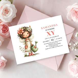 Niña Hada Mágica Invitación de Cumpleaños 3º Flora