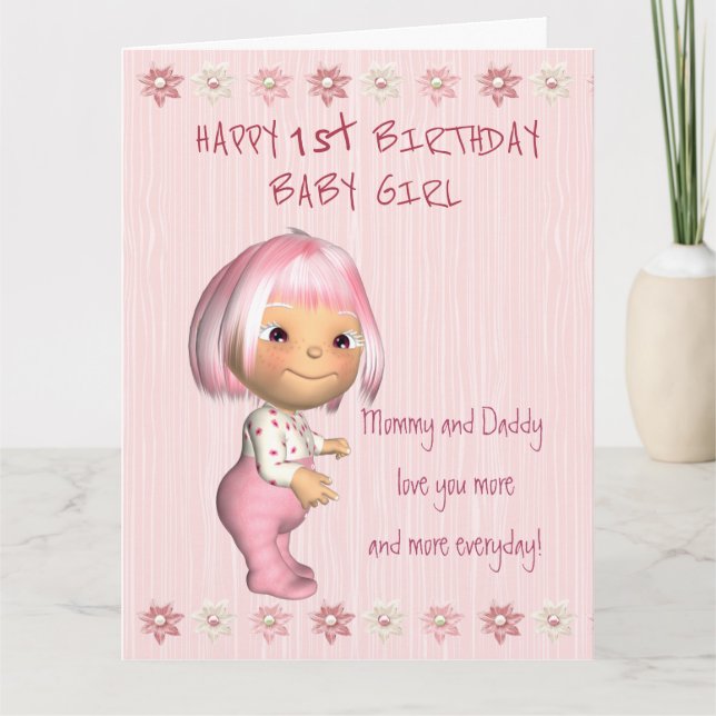 Niña Jumbo. Tarjeta de cumpleaños (Anverso)