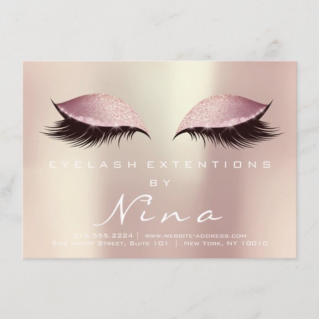 Nina Lashes Extensión Después de la instrucción Pi (Anverso)