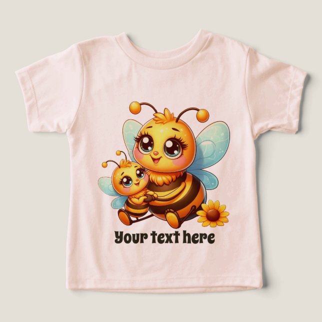 Niña linda Bee añadir texto (Diseño delantero )