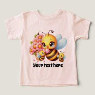 Niña linda Bee añadir texto