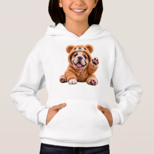 NIÑA OSO DE PELUCHE ADORABLE BULLDOG 