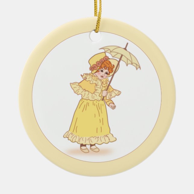 Niña pequeña con adorno de paraguas (Frente)