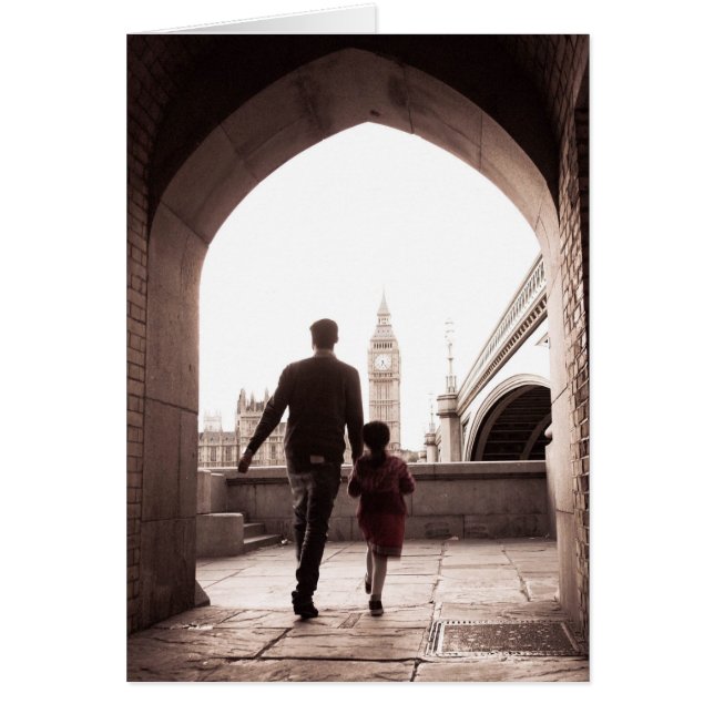 Niña pequeña de papá - Londres - Tarjeta Ben grand (Frente)