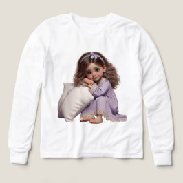 Niña pequeña en una campiña de Lavender por Natash