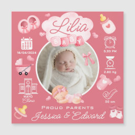 Niña pequeña linda Nacida Estrellas Pink Newborn M