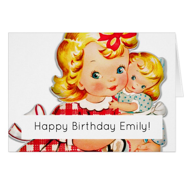 Niña retro vintage (Anverso (Horizontal))