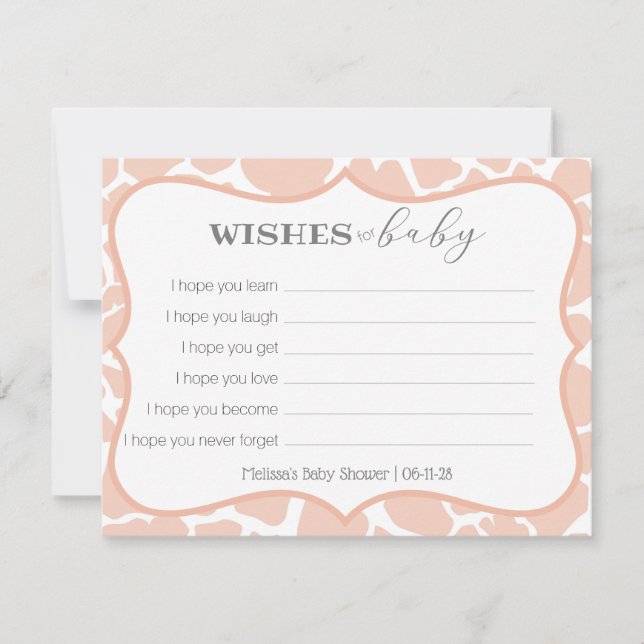 Niña Rosa Giraffe quiere bebé (Anverso)