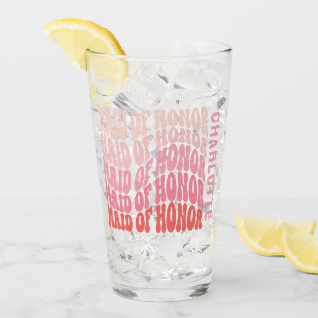 Niña rosa moderna retro de honor de los años 60 (Anverso (hielo))