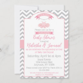 Niña Tutu Ballet Invitación Baby Shower Rosa
