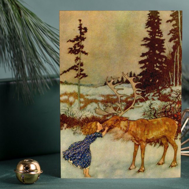 Niña y Reno Navidad   (Subido por el creador)