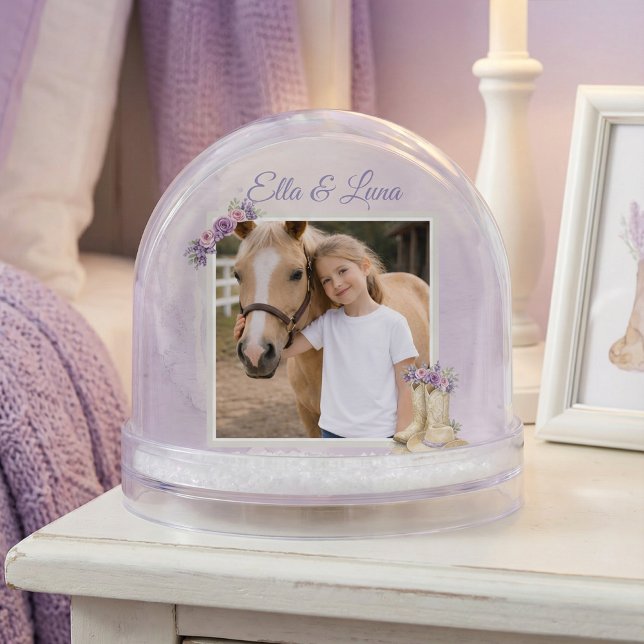 Niñas Caballo Floral Púrpura (Subido por el creador)