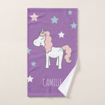 Niñas Lindo Unicornio Purpura Mágico