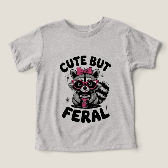 Niñas Mapache Divertidas Lindas Pero Ferozes Funny (Diseño delantero )