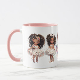 Niñas pequeñas hermosas en taza romántica