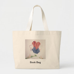 niñas que leen la bolsa de asas