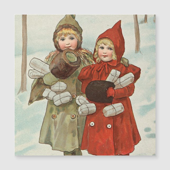 Niñas vitícolas con paquetes (Anverso)