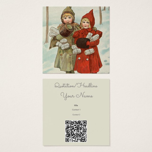 Niñas vitícolas con paquetes (Anverso y reverso)