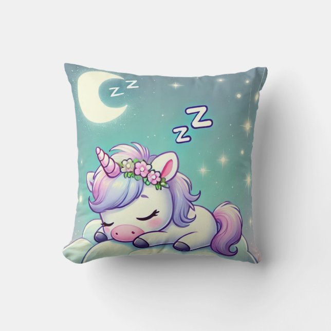 Niñera de ensueño Unicornio - almohada decorativa (Anverso)
