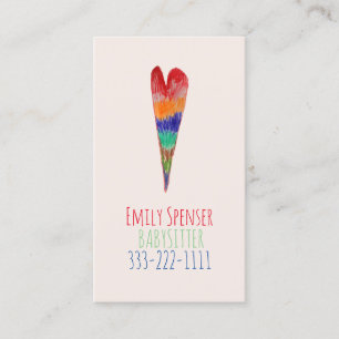 Niñera y cuidado infantil con tarjeta cardíaca