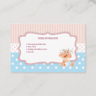 Niñeras, Tarjeta de visita 