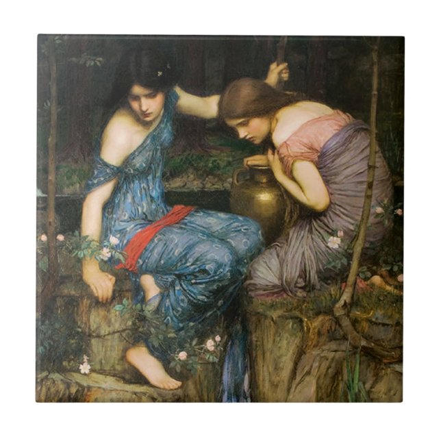 Ninfas que encuentran el jefe de la teja de Orfeo (Frente)