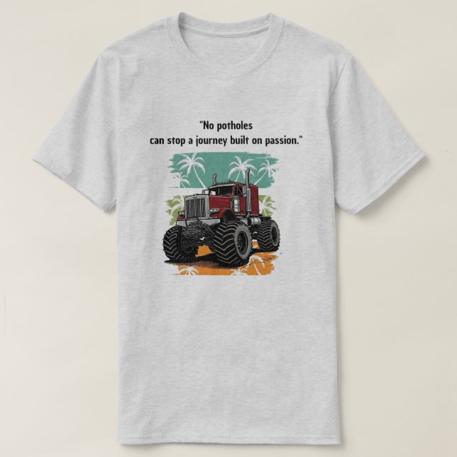 "Ningún Bache Puede Detener" Camiseta Tropical de  (Diseño del anverso)