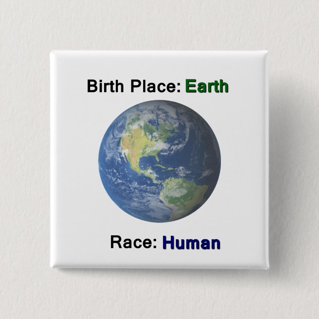 Ningún botón de la igualdad de la raza humana del (Anverso)