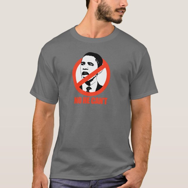 NINGÚN ÉL PUEDE CAMISETA NO/ANTI-OBAMA (Anverso)