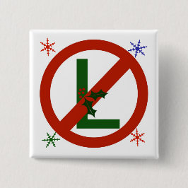 Ningún - L botón cuadrado del navidad de Noel