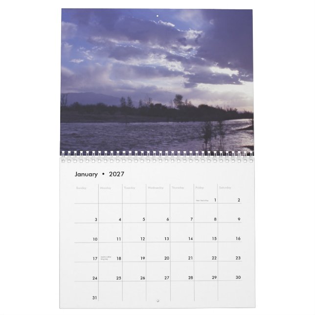 Ningún lugar tiene gusto del calendario de Arizona (Jan 2027)