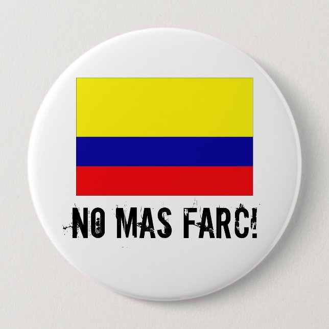 ¡NINGÚN MAS FARC! botón (Anverso)
