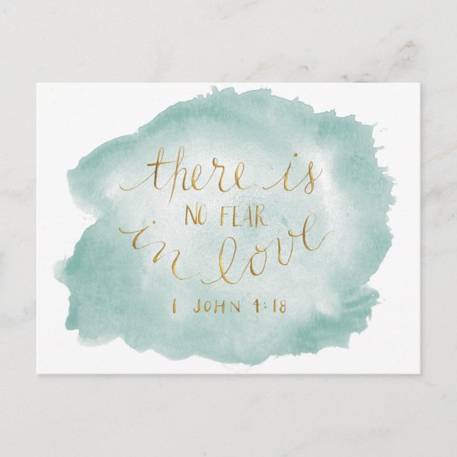 Ningún miedo en postal del amor (Anverso)