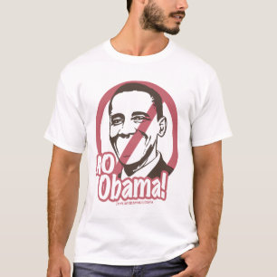 ¡Ningún Obama! Camisa de la raya vertical