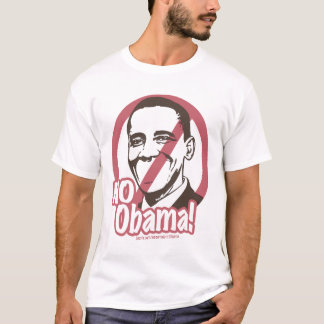 ¡Ningún Obama! Camisa de la raya vertical