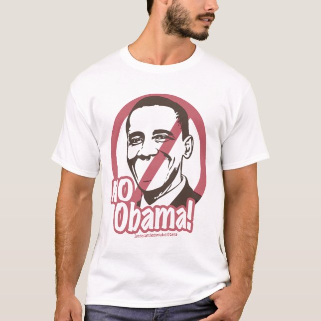 ¡Ningún Obama! Camisa de la raya vertical (Anverso)