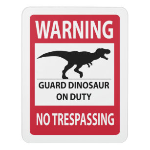 Letreros para Dinosaurio puertas 