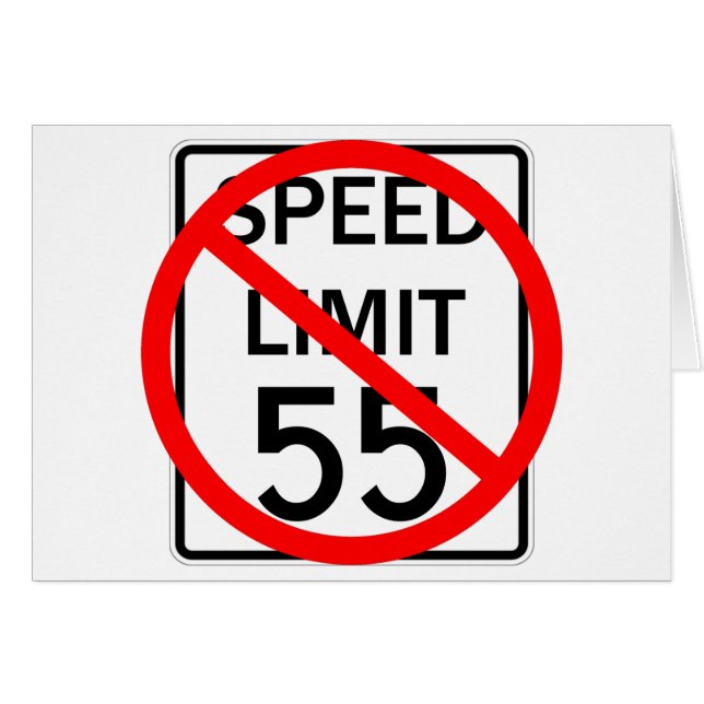 Ningún Rótulo del límite de velocidad de 55 mph (Anverso (Horizontal))