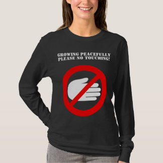 Ningún tacto por favor de la camiseta de