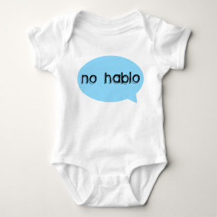 Ninguna camisa divertida del bebé de Hablo