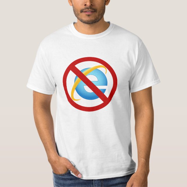 Ninguna camiseta de Internet Explorer (huelga (Anverso)