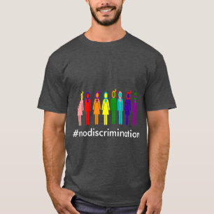 Ninguna camiseta de la discriminación