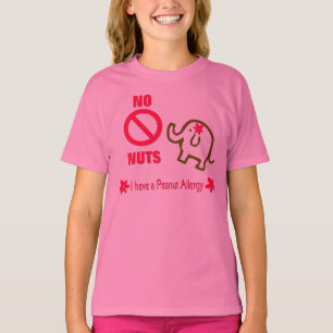 Ninguna camiseta linda del elefante de la alergia